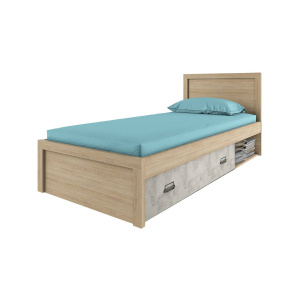 Кровать односпальная 90/D2 DIESEL дуб мадура/энигма