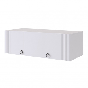 Антресоль трехдверная Ева 117.01 белое дерево/белый матовый