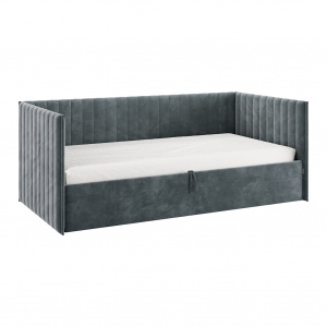 Кровать с подъемным механизмом Твикс (Софа) 90х200 графит (велюр)