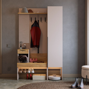 Прихожая Баско К3 кашемир/дуб крафт золотой