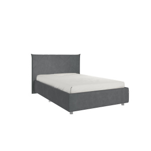 Кровать односпальная Бест 120х200 графит (велюр)