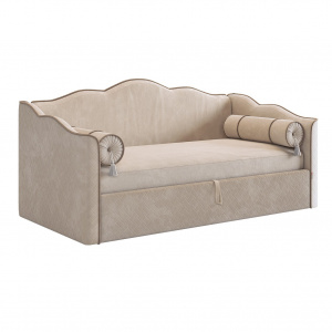 Кровать-софа Лея К1 90х200 крем (велюр)/латте (велюр)