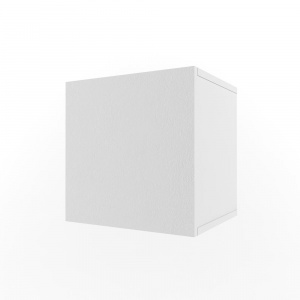 Полка Куб с фасадом НьюТон Грэй Белый Лофт