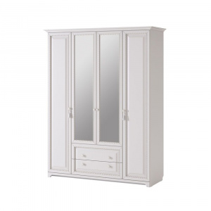 Шкаф 4-створчатый Белла белый/джелато софт