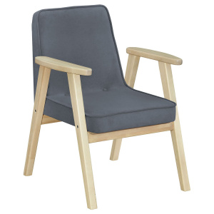 Кресло отдыха Ретро CATANIA GRAPHITE/Бесцветный