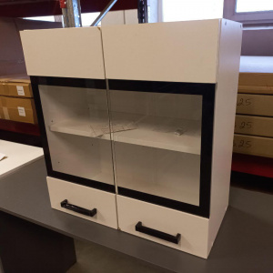 Шкаф навесной ВС600 Брауни Белый гладкий