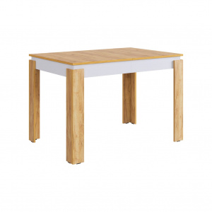 Стол обеденный раздвижной Гермес 2 дуб крафт золотой/белое дерево