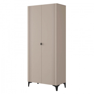 Шкаф двухдверный Рич кашемир/фрапучино матовый/черный