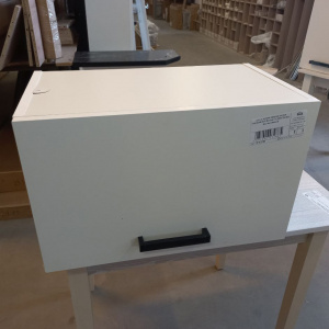 Полка над вытяжкой ГАЗ500 Брауни Белый гладкий