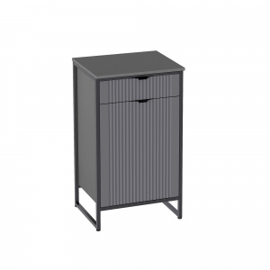 Тумба для обуви Нора с дверцей и ящиком Металл Бруклин/Графит