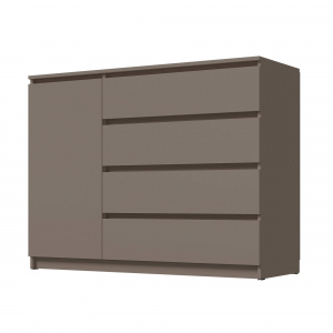 Комод ВЕГА Люкс 1Д-4Я Мокко