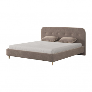 Кровать Лео 180х200 латте/капучино (велюр)