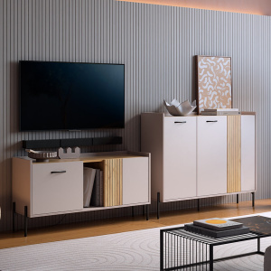 Гостиная Доминика К2 кашемир/дуб крафт золотой