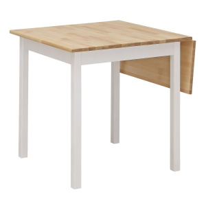 Стол раскладной малый ИДЕЯ массив Бесцветный (Лак)/СНЕГ
