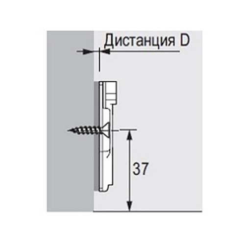 Монтажная планка для петли Sensys/Intermat H=3, без винтов