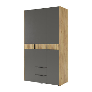 Шкаф трехдверный Адам дуб крафт золотой/графит