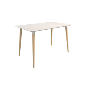 Стол обеденный Сканди 1 белый/светлый лак