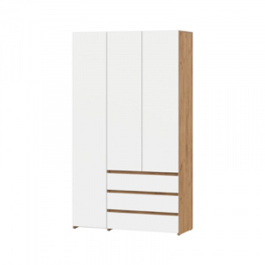 Шкаф 3-х створчатый Некст 1 Дуб Золотой/Белый