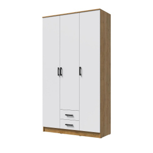 Шкаф Трио без зеркала Дуб Вотан-Белый гладкий