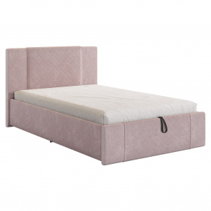 Кровать с подъемным механизмом Хлоя 120х200 нежно-розовый (велюр)