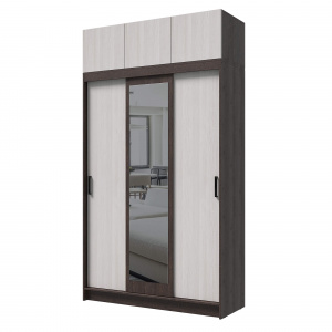 Шкаф-купе БРУНО 5 с антресолью Венге/Лоредо