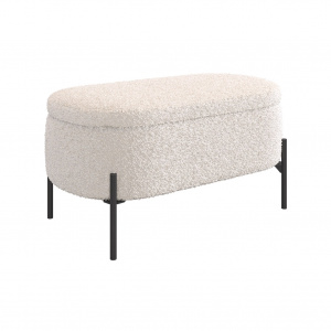 Пуф Барни белый (плюш)