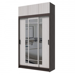 Шкаф-купе БРУНО 4 с антресолью Венге/Лоредо