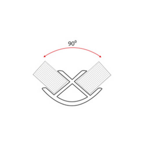 Угловое соединение для цоколя 90 H-150 мм, орех экко