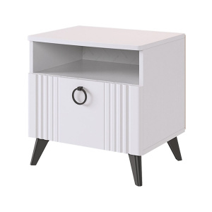 Тумба прикроватная Ева белое дерево/белый матовый