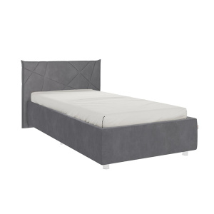 Кровать односпальная Бест 90х200 графит (велюр)