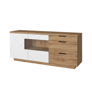 Комод KAYLAS 2V3S Дуб наварра/Эко джелато