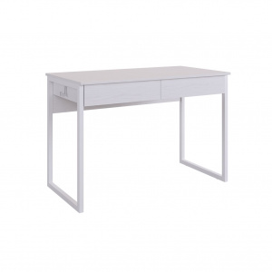 Стол письменный Юниор белое дерево/белый муар