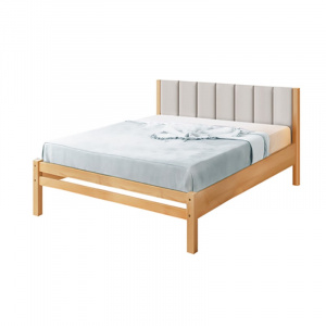 Кровать Массив 1400 с мягкой спинкой