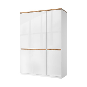 Шкаф TAURUS 3DG H Белый/Дуб вотан