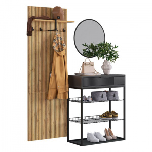 Прихожая К1 дуб крафт золотой/графит