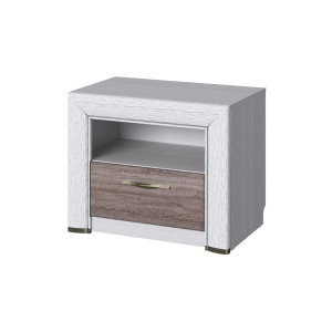 Тумба  прикроватная 1S OLIVIA Вудлайн крем/дуб анкона