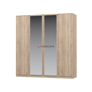 Шкаф НК STERN 4-х дверный с зеркалом Дуб сонома