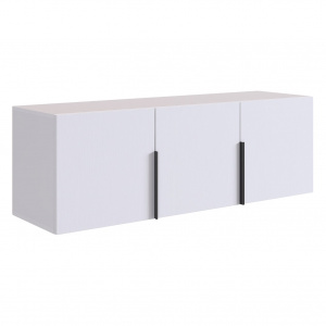 Антресоль трехдверная L1200 Баско белое дерево