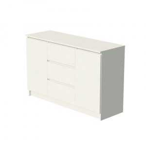 Комод Мори 1200 с тремя ящиками Сатин