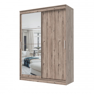 Шкаф-купе ГРАНД 1 1,6 Дуб горный/Зеркало/Дуб горный ЛДСП