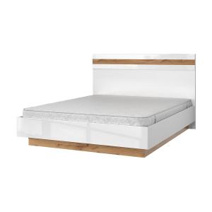 Кровать с подъемным механизмом TAURUS 160В Белый/Дуб вотан