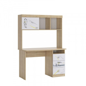 Стол компьютерный Форсаж дуб сонома/белый