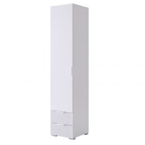 Шкаф однодверный Зефир 107.01 белое дерево/белый (эмаль)