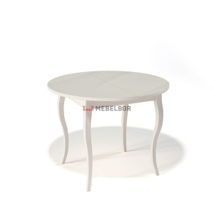 Стол обеденный Kenner 1000 C крем/стекло крем глянец