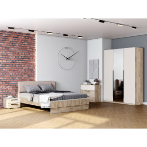 Спальный гарнитур Мишель Дуб крафт серый/Оливин