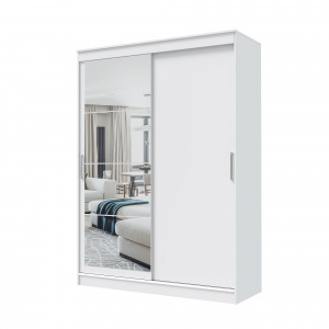Шкаф-купе ГРАНД 1 1,6 Белый гладкий/Белый гладкий/Зеркало