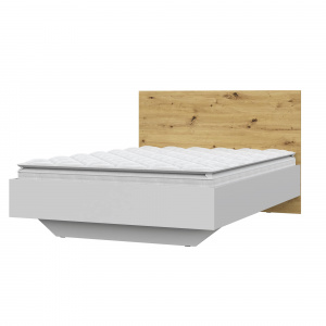 Кровать НК Бланка 1400 Белый/дуб Артизан