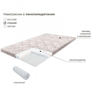 Матрас топпер с пенополиуретаном 130х200