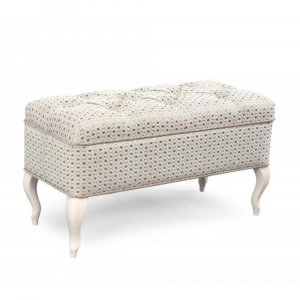 Банкетка №15 Паола бежевый ромб/Ясень жемчужный