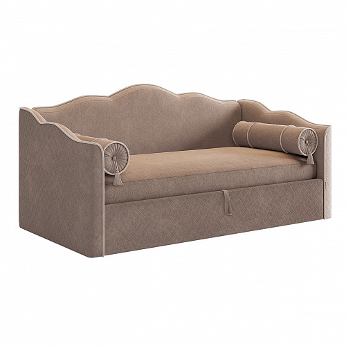 Кровать-софа Лея К1 90х200 латте (велюр)/крем (велюр)